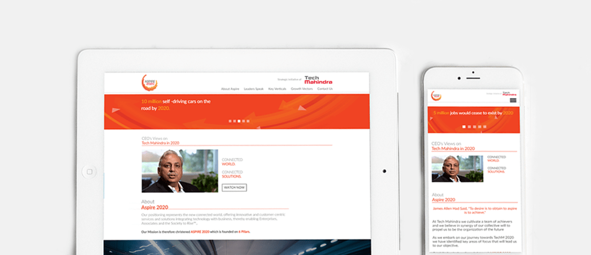 Tech Mahindra Aspire 2020 Responsive Website Design