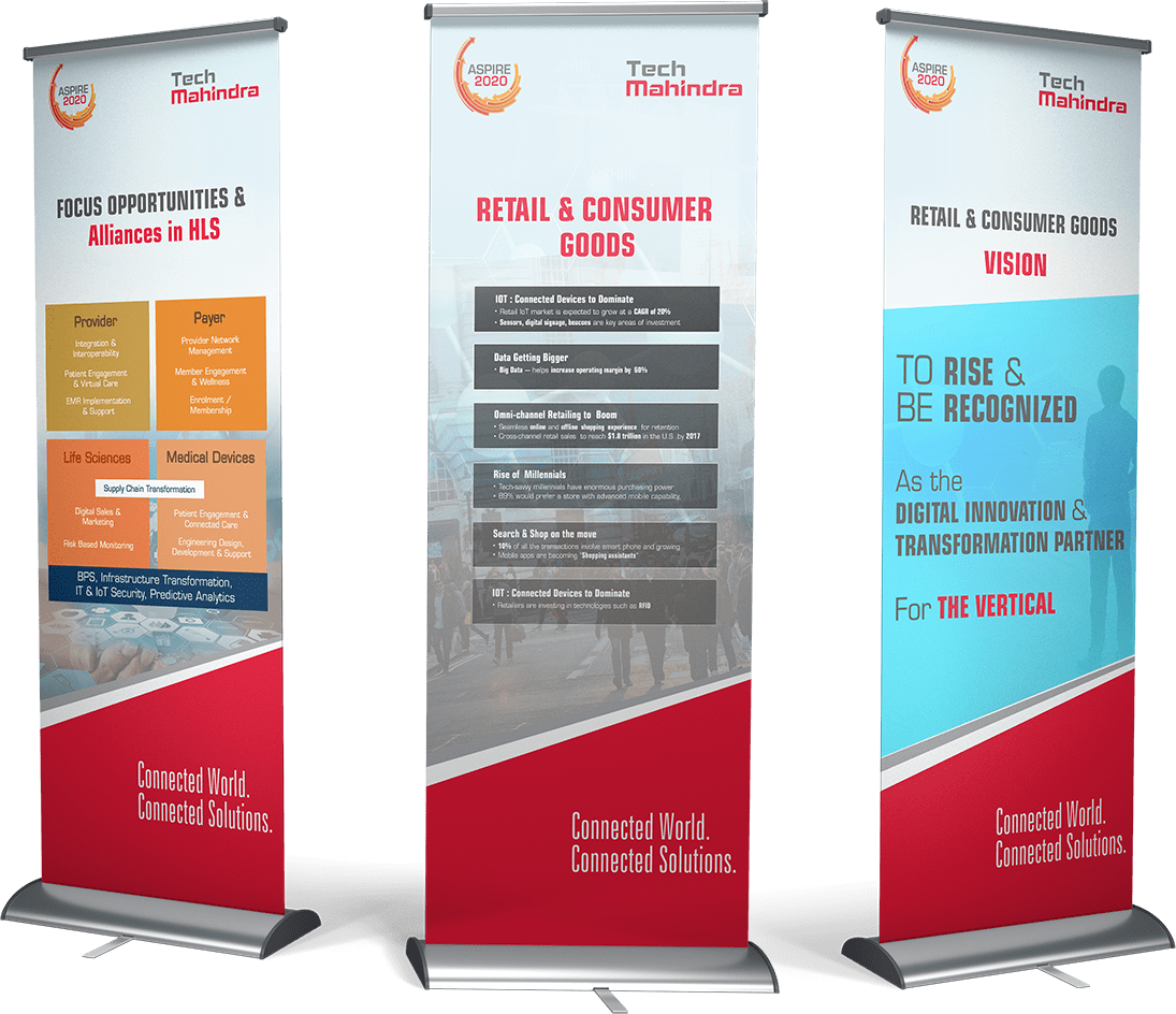 Tech Mahindra Aspire 2020 Standee Design