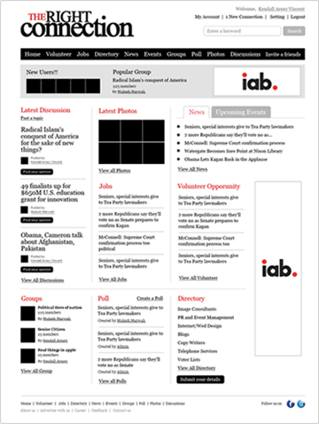 The Right Connection Site: Social Networking website design and development